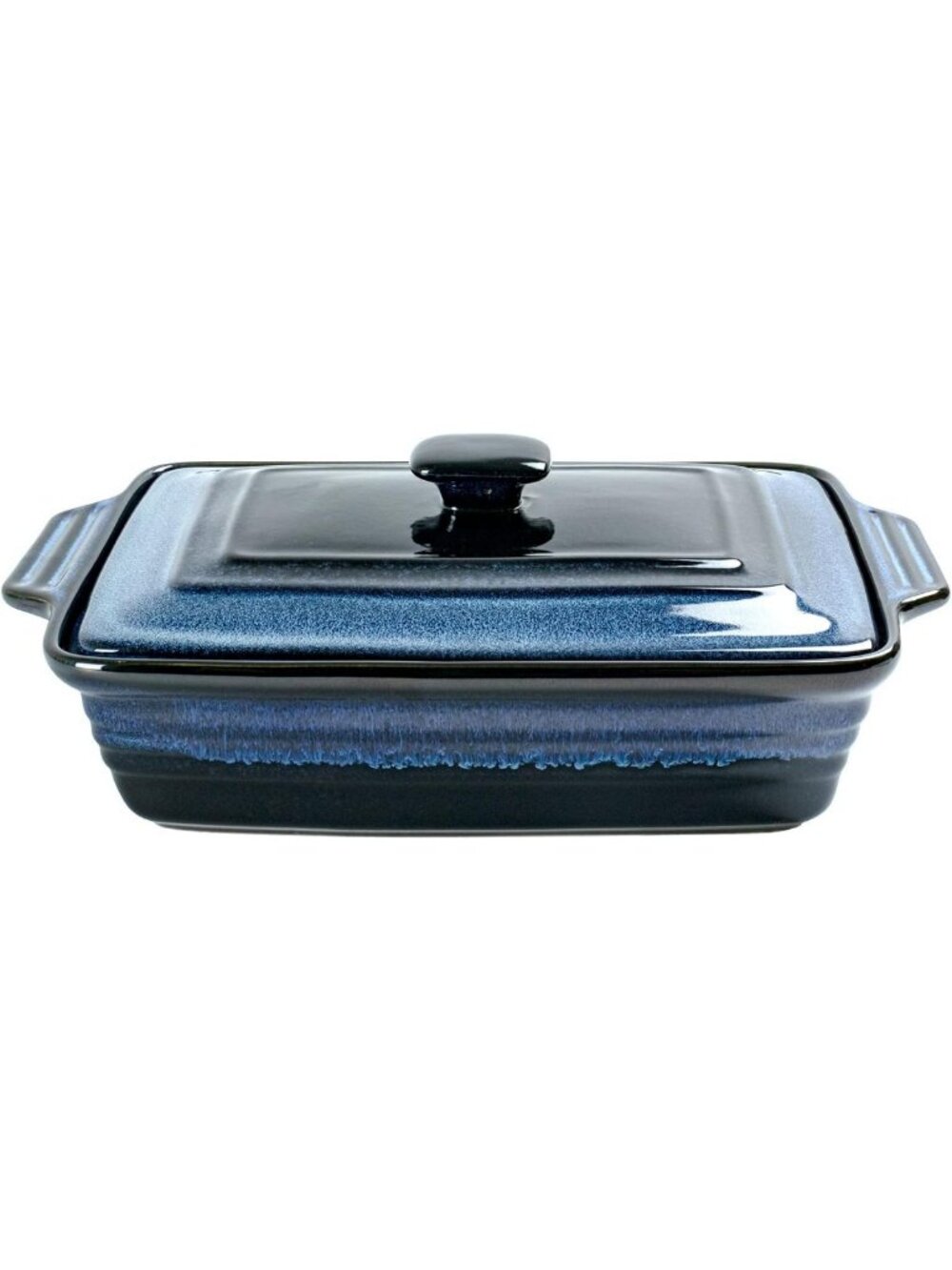 Large Ceramic Casserole Dish with Lid - 3.2 Quart Bakeware for Oven & Microwave